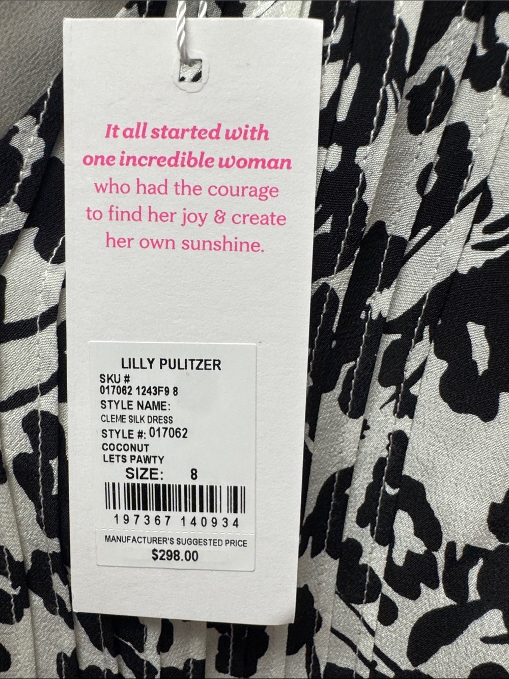 Lilly Pulitzer Black and White Leopard-Print Mini Dress - Picture 2 of 4